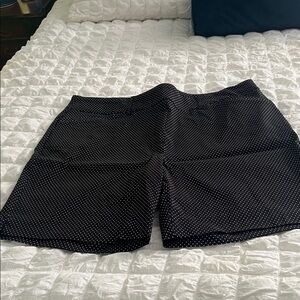 Hilary Radley Black and White Polka Dot Shorts